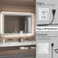 Miroir de salle de bain avec miroir mural anti-buée-489320233