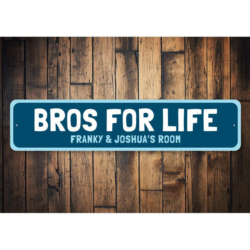 Plaque en aluminium Bros For Life, H 6 po x l 24 po x P 0,063 po