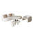 4 Piece Curved Living Room Set