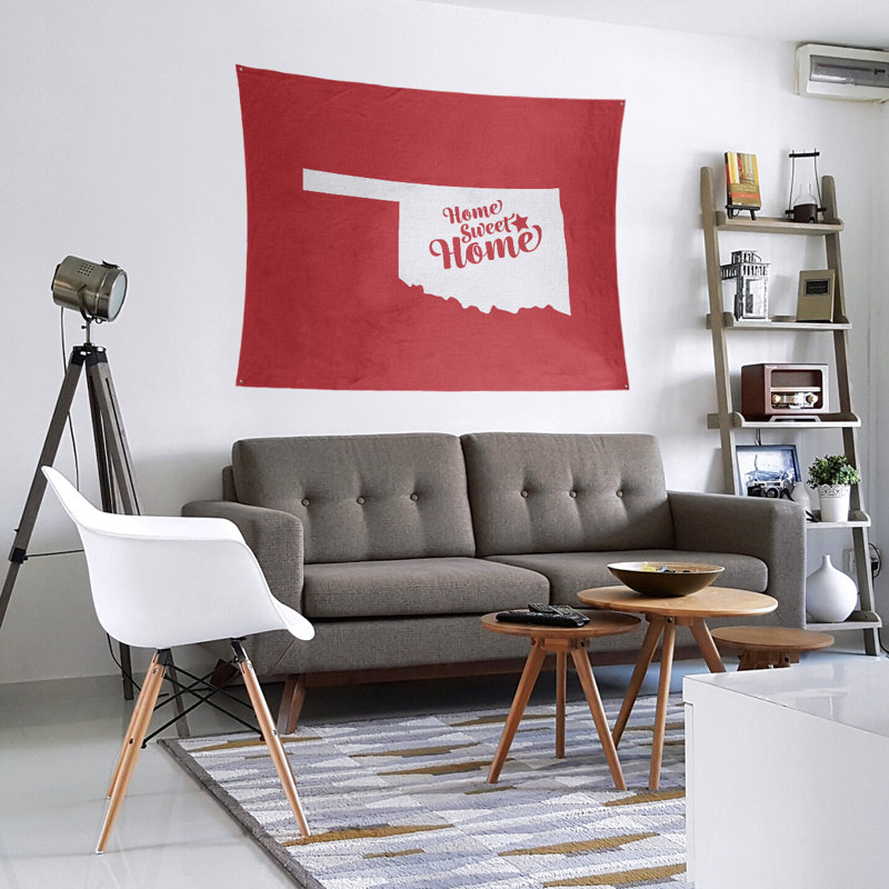 Tapisserie Sweet Home Tulsa, H 27,5 po x l 37,5 po, Rouge