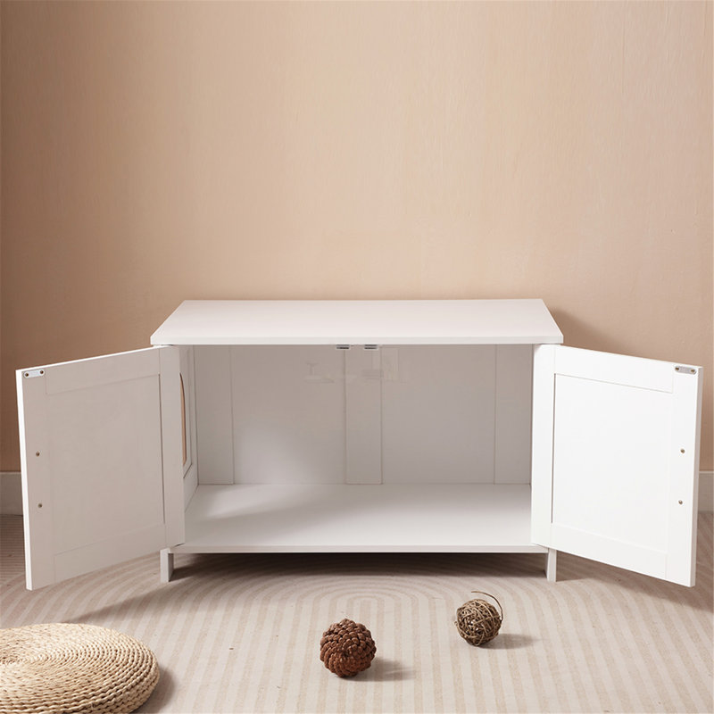 Multi-Functional Cat Litter Box Cabinet with Storage and Stylish Design for Modern Homes