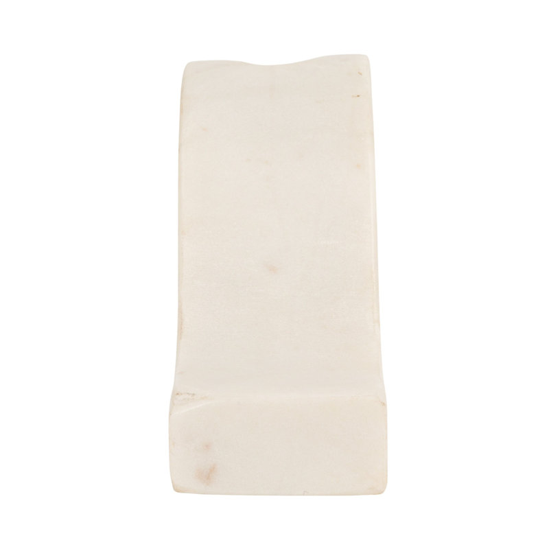 Marble Wave Double Taper Candle Holder, White