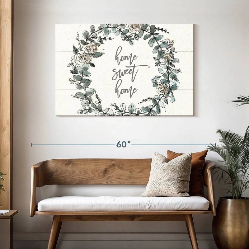 Tergel Modern Farmhouse Home Sweet Home, H 30 po x l 45 po