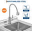Évier utilitaire autoportant en acier inoxydable avec robinet coulissant, lavabo à cuve simple pour salle de lavage, garage, cuisine commerciale et lavabo pour chien, 21,6 po x 19,6 po x 37,5 po