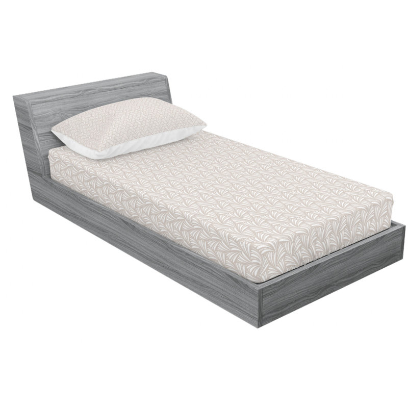 Microfiber Patterned Fitted Sheet, Twin XL Fitted Sheet with 1 Pillowcase
