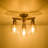 3 - Light Cluster Clear Glass Sputnik Semi Flush Mount