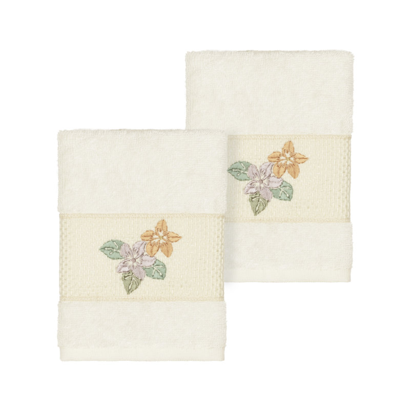 Débarbouillette en coton Caroline Caroline, Crème