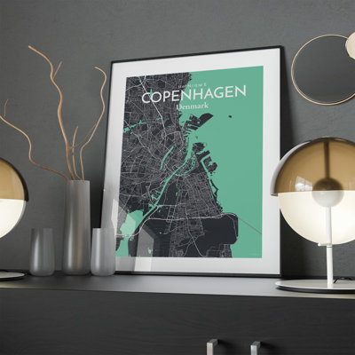 Copenhagen City Map In Dream - No Frame Print
