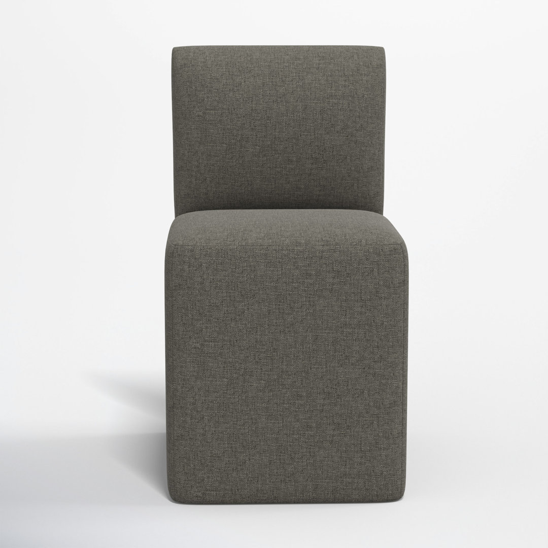 Mendy Upholstered Dining Chair with Casters Joss & Main Upholstery 