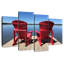 Chaises Adirondack rouges Mehar-108917890
