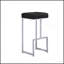 Ensemble de 2 tabourets de bar 31 po en simili cuir avec base chromée, tabouret de comptoir sans dossier pour la cuisine, noir-2086086541-2086086547