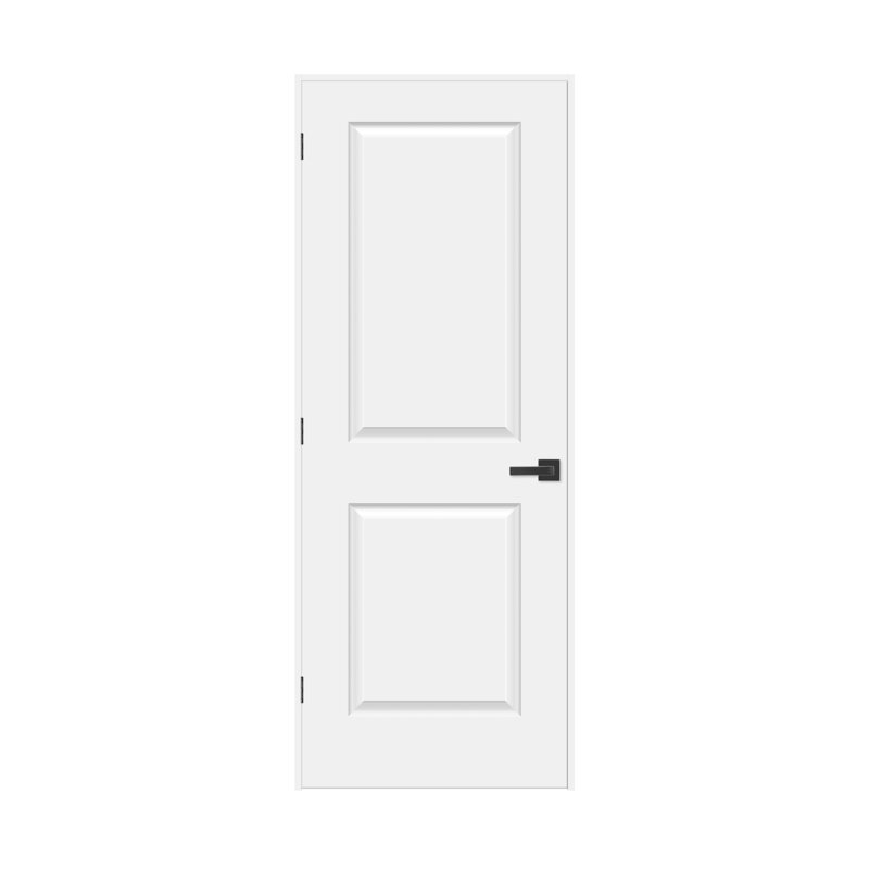 (Pas de serrure) Porte intérieure standard en bois préhung à 2 panneaux avec moulures de 4 à 9/16 po, 34 po x 80 po