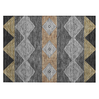 Machine Washable Indoor/Outdoor Chantille ACN2545 Geometric Rug