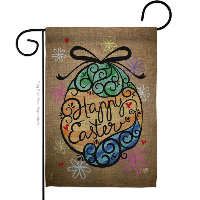 Double Sided Polyester Easter, 18.5" H x 13" W