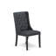 Ensemble de table de salle à manger 5 pièces comprenant une table de cuisine rectangulaire avec pieds en X et 4 chaises de salle à manger Parsons en tissu noir, noir brossé-419669617-421036904