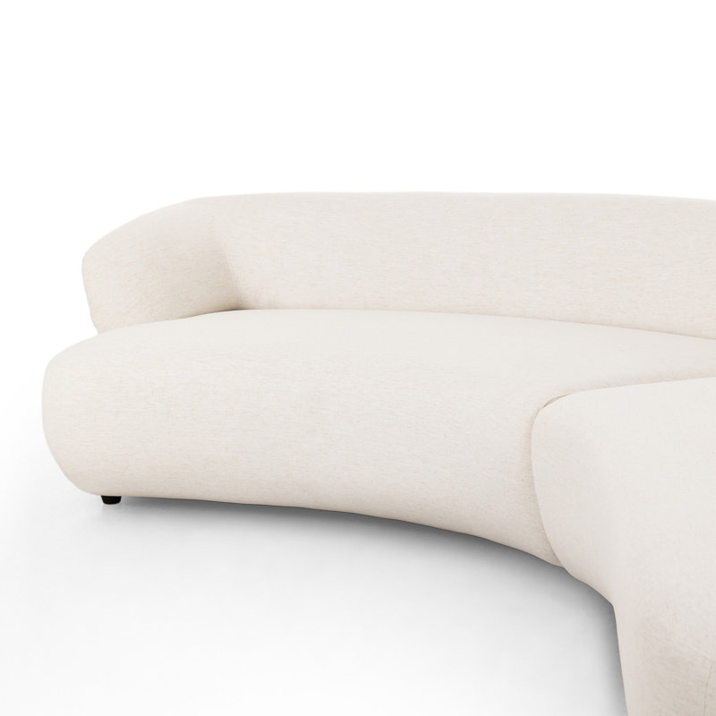 Belen 2Pc Sectional W/ LAFC-Thames Coal, Nomad Snow Polyester Blend, Left Hand Facing