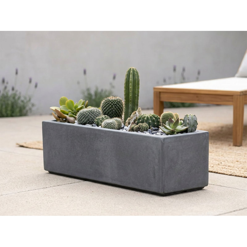 Coffre de table Red Hood extra large en fibre de verre légère - Kemmerer Outdoor, 31,5 po x 6,0 po x 4,0 po - marmite simple