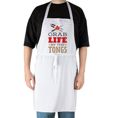 CounterArt Grab Life By The Tongs Kitchen Chef Apron