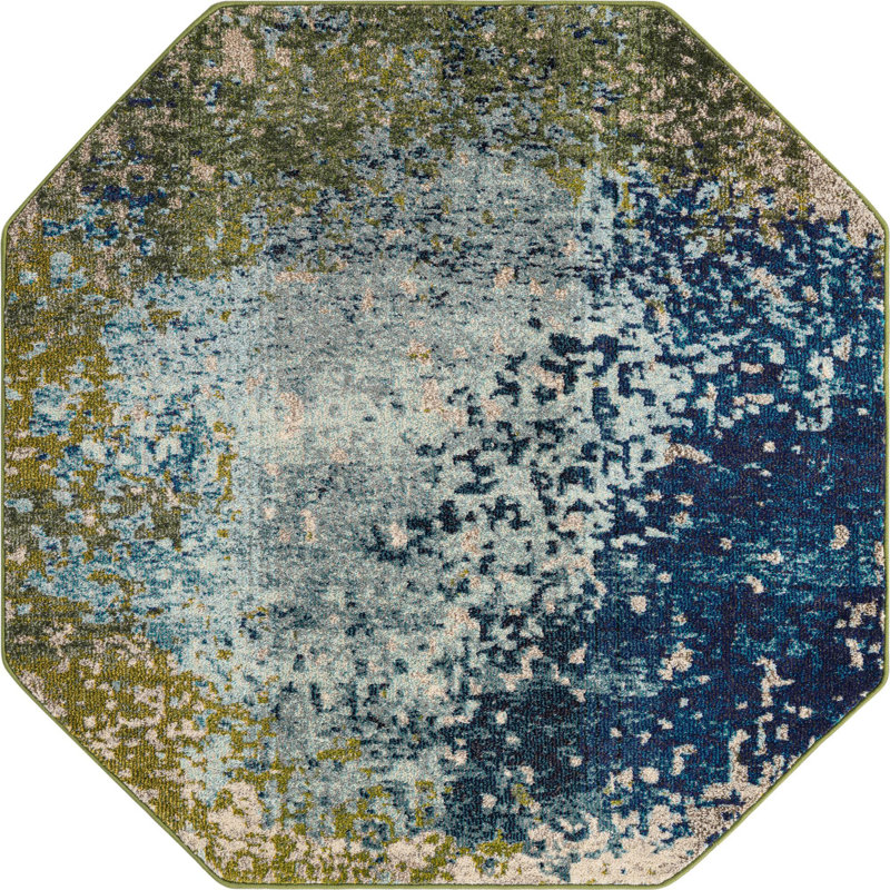 Estelle Abstract Indoor Rug, Octagon 5'
