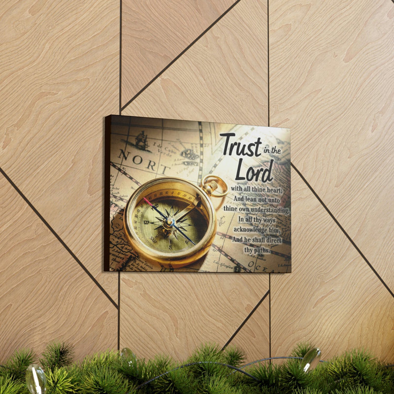 Proverbes 3: 6 carte ancienne verset de la Bible, art mural chrétien, H 24 po x l 30 po
