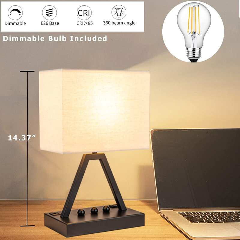 Lampe de table Havity, Noir