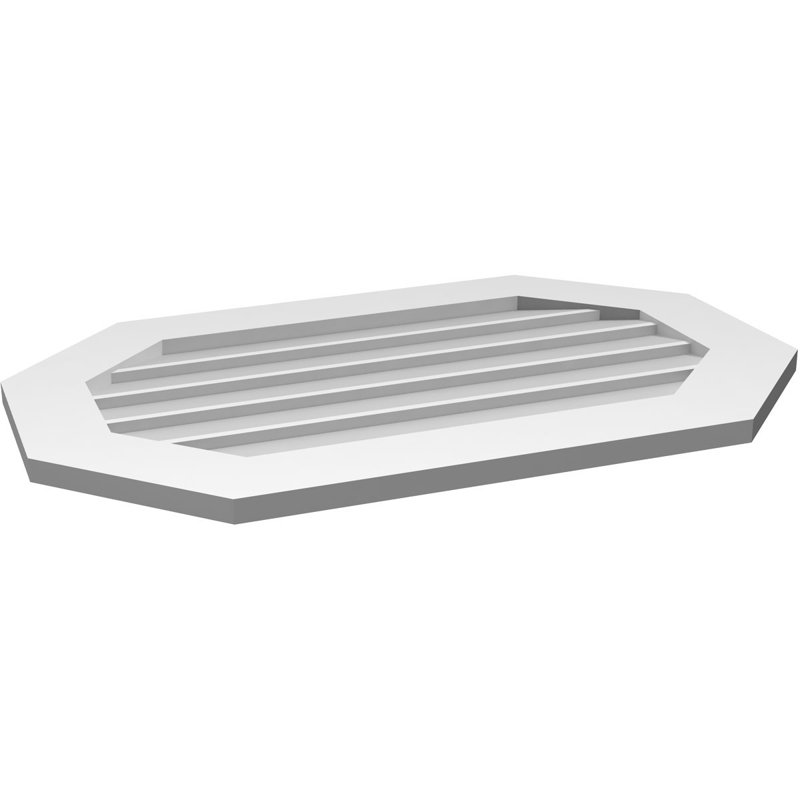 Évent horizontal gondole allongé en surface octogonal Signature, H 22 po x l 34 po x P 1 po
