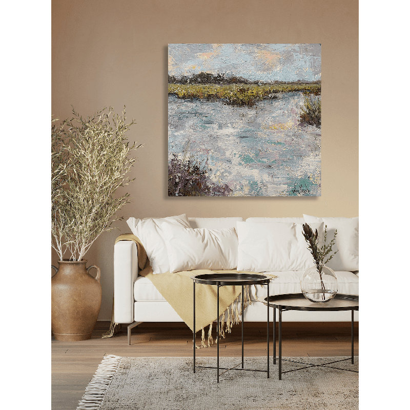 CORAL COAST CORAL COAST - Unframed Print on Canvas, 36" H x 36" W x 1.5" D, Black Framed Canvas