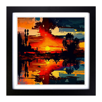 Sunset Expressionism No.1 - Framed Print