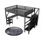 Queen Size Loft Bed With L Shaped Desk, LED Light And USB For Kids Teens Adults