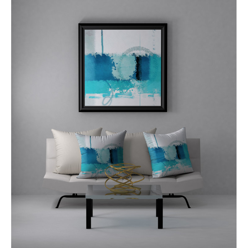 Abstract Throw Pillow, 20" H x 20" W
