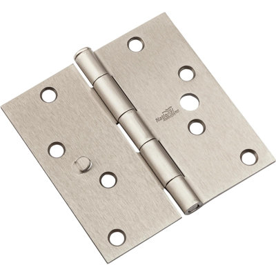 V512 4" SQR Hinge with Security Stud
