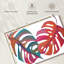 Harnek, feuilles de palmier colorées III-107845685