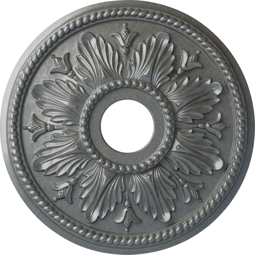 Endurathane Edinburgh Ceiling Medallion, 18 1/8"OD x 3 1/2"ID x 2 3/4"P (Fits Canopies up to 5 1/8") Fleur De Lis Living 