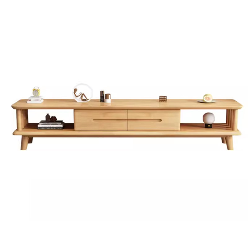 Crédence de rangement, Bois naturel, H 16,93 po x L 70,86 po x l 15,75 po