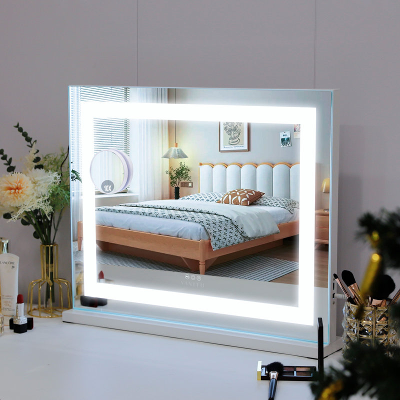Caddy Prestano Rectangle LED Metal Mirror