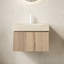 Meuble-lavabo mural de luxe en chêne de 61 cm (24 po) - Meuble suspendu moderne (meuble seulement)