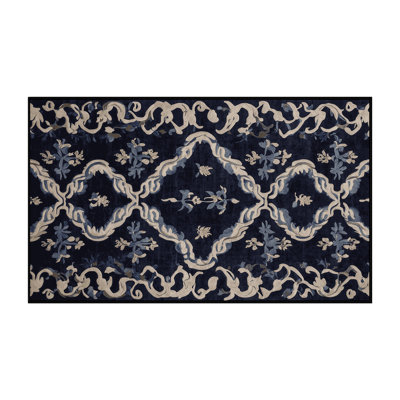 Machine Washable Gray Area Rug