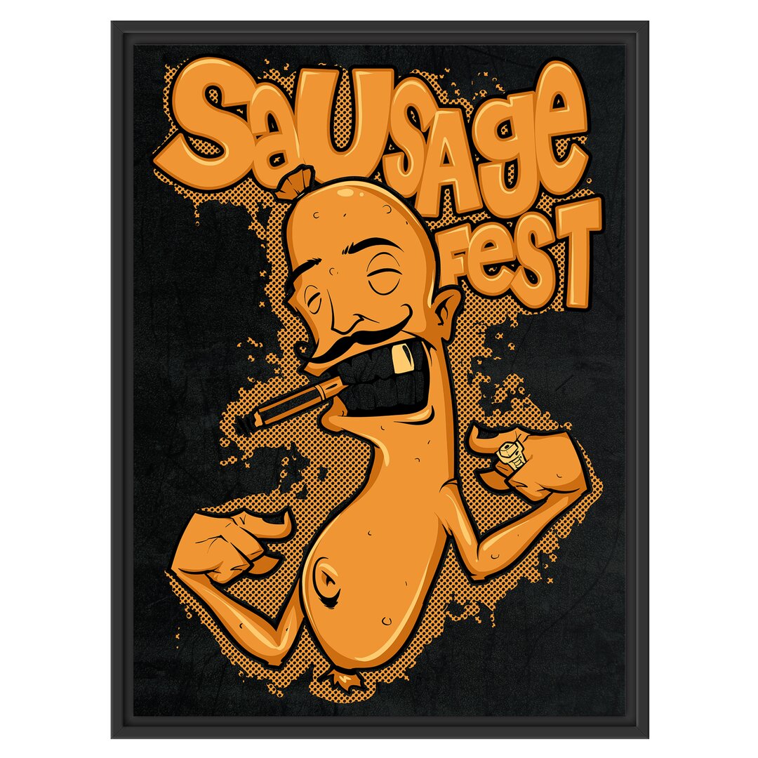 Gerahmter Grafikdruck Sausage Fest