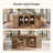 78.7" Large Kitchen Island with Storage & Seating