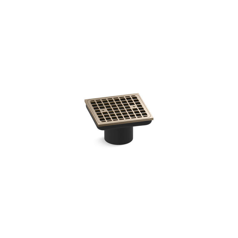 Clearflo Square Brass Tile-In Shower Drain (Drain Body Not Included), Vibrant Brushed Bronze