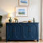 Buffet vintage avec portes cintrées à panneaux surélevés, grand espace de rangement, tablettes réglables et pieds de nivellement réglables-658328759