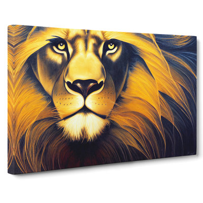 Invigorating Lion - Wrapped Canvas