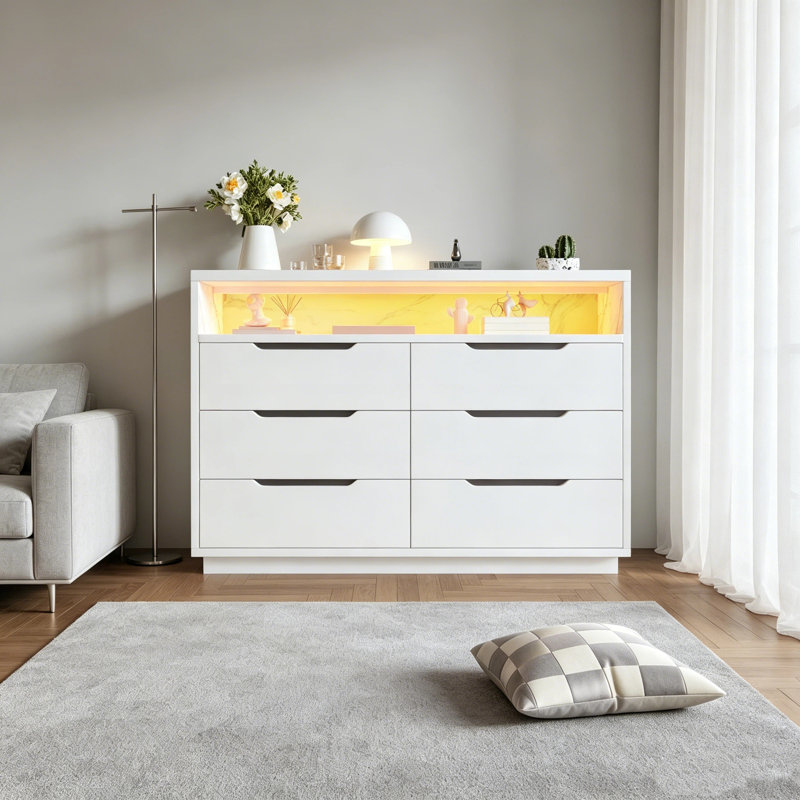 120 cm W Chest of 6 Drawers