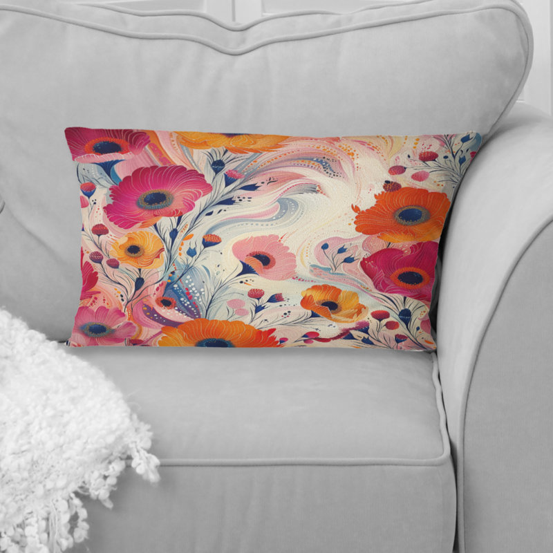 Coussin lombaire orange et orange