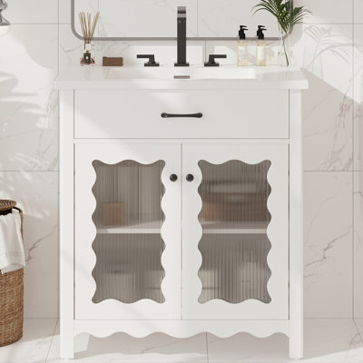 Meuble-lavabo 31 po avec verre trempé