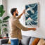 Cresting Wave Japandi - Wrapped Canvas-1651277733-1651277734