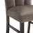 Roundhill Furniture Cavira 5-Piece Modern Dining Set, Black and Gold Faux Marble Dining Table with Four Brown Upholstered Chairs-120742284
