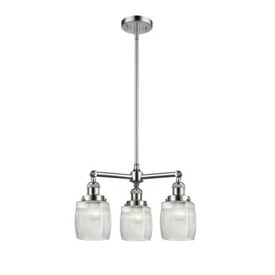 Lustre géométrique 3 lumières ombrées Mireya