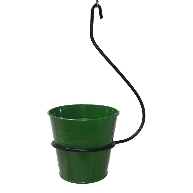Pot de fleurs en acier galvanisé Rogin, H 20 po x l 6,5 po x P 6,5 po, Sauge