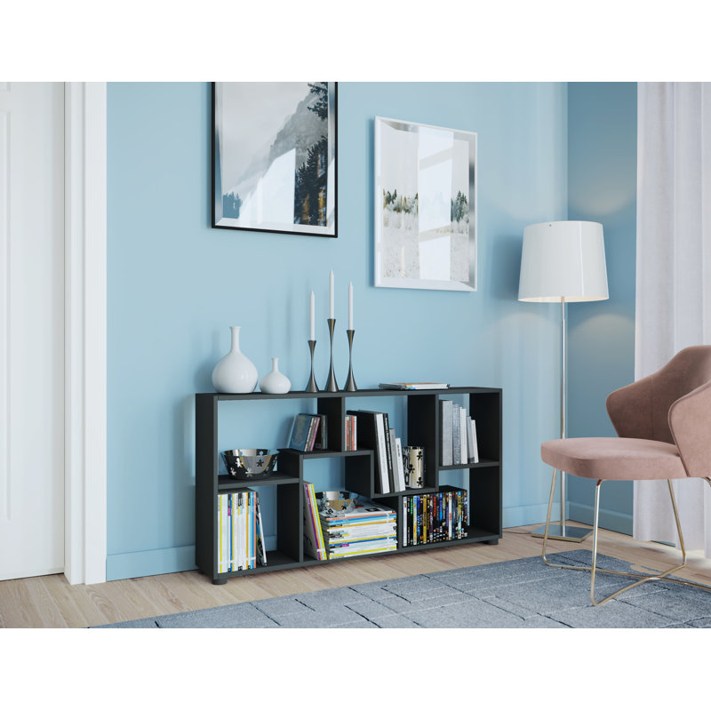 Sayida 62cm H x 117cm W Bookcase, Black